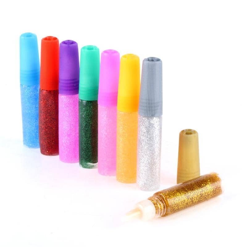 Rainbow Glitter Glue Set 8pk Craft Activities - NextParty