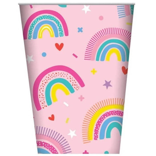 Rainbow Paper Cups 8pk - NextParty