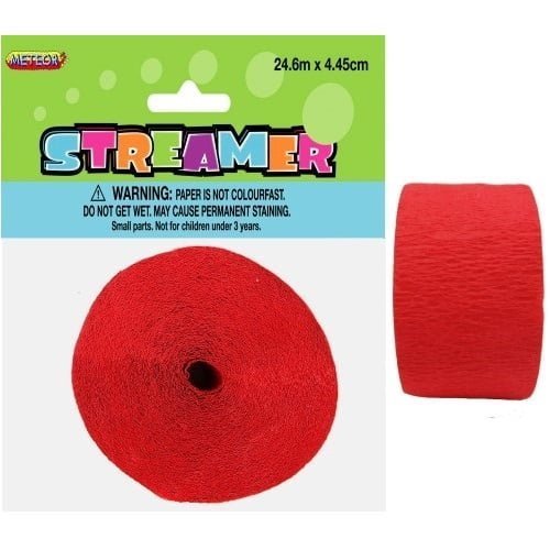 Red Crepe Streamer 24M Party Decorations - NextParty