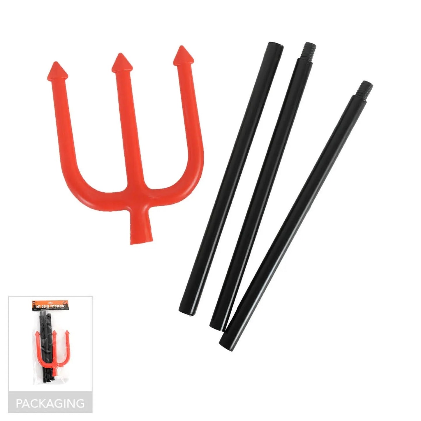 Red Devil Pitchfork 110CM (43") Halloween Accessories - NextParty