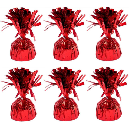 Red Foil Balloon Weights 6pk - NextParty