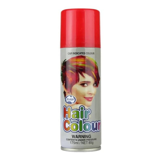 Red Hair Spray 175ML Temporary Plain Coloured Hairspray - NextParty