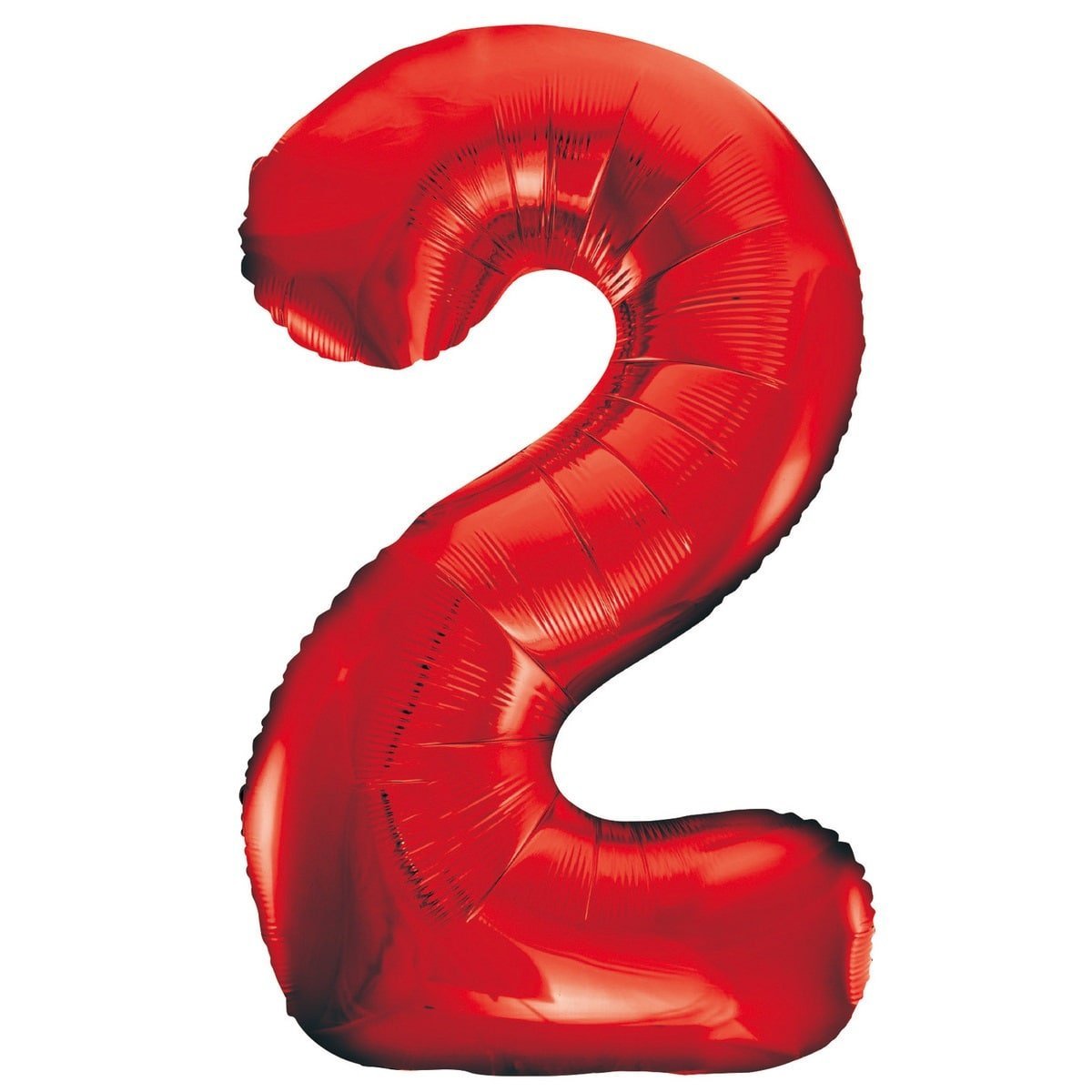 Red Number 2 Giant Numeral Foil Balloon 86cm (34") - NextParty