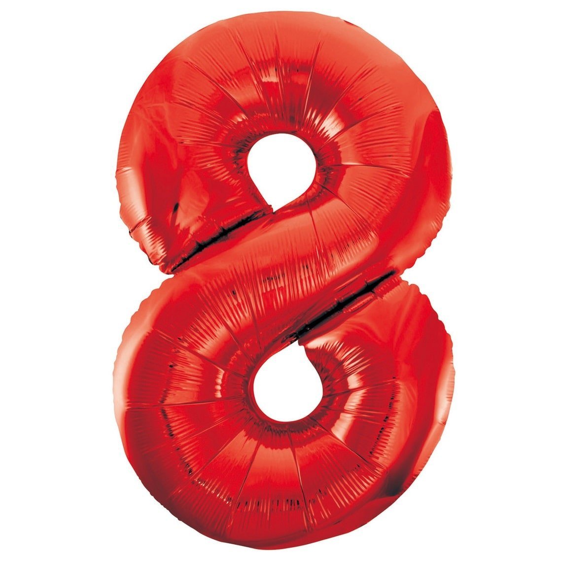 Red Number 8 Giant Numeral Foil Balloon 86cm (34") - NextParty