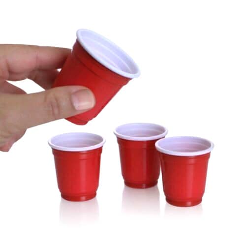 Red Plastic Shot Glasses 60ml 30pk American Style - NextParty