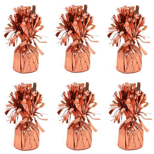 Rose Gold Foil Balloon Weights 6pk - NextParty