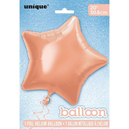 Rose Gold Star Shape Foil Balloon 50CM (20") - NextParty