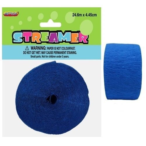 Royal Blue Crepe Streamer 24M Party Decorations - NextParty