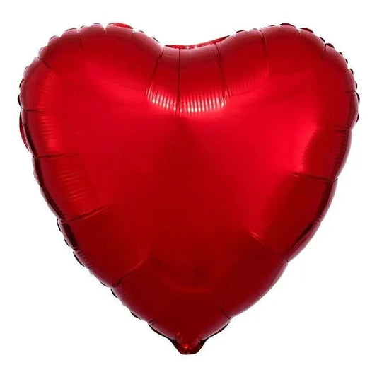 Ruby Red Heart Shape Foil Balloon 45cm (18") - NextParty