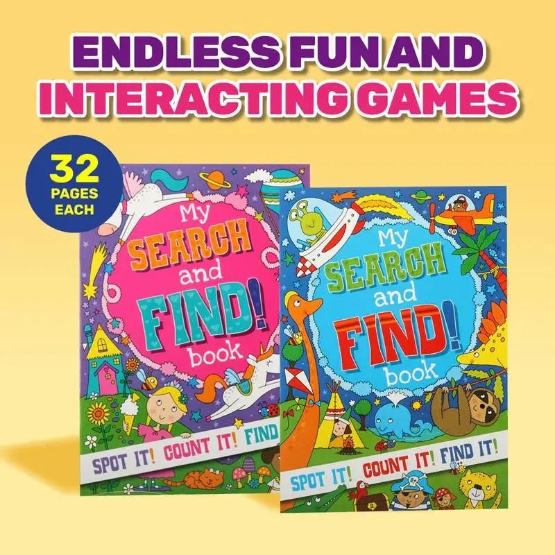 Search And Find Activity Books 2pk 32PG A4 - NextParty