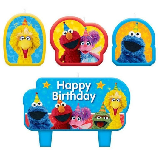 Sesame Street Happy Birthday Candles 4PCS - NextParty