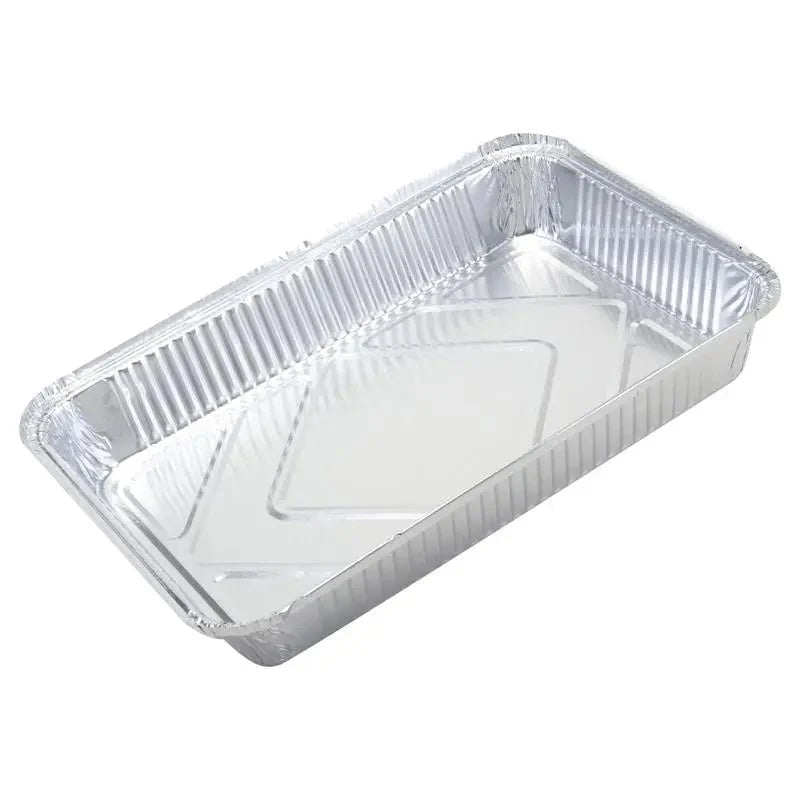 Silver Aluminium Rectangle Foil Trays 3pk 31cm x 21cm - NextParty