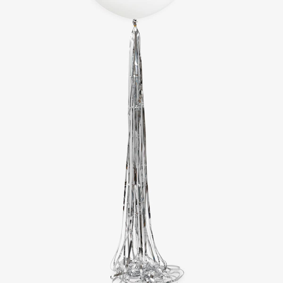 Silver Foil Tassel Balloon Tail 1.82m (6') - NextParty