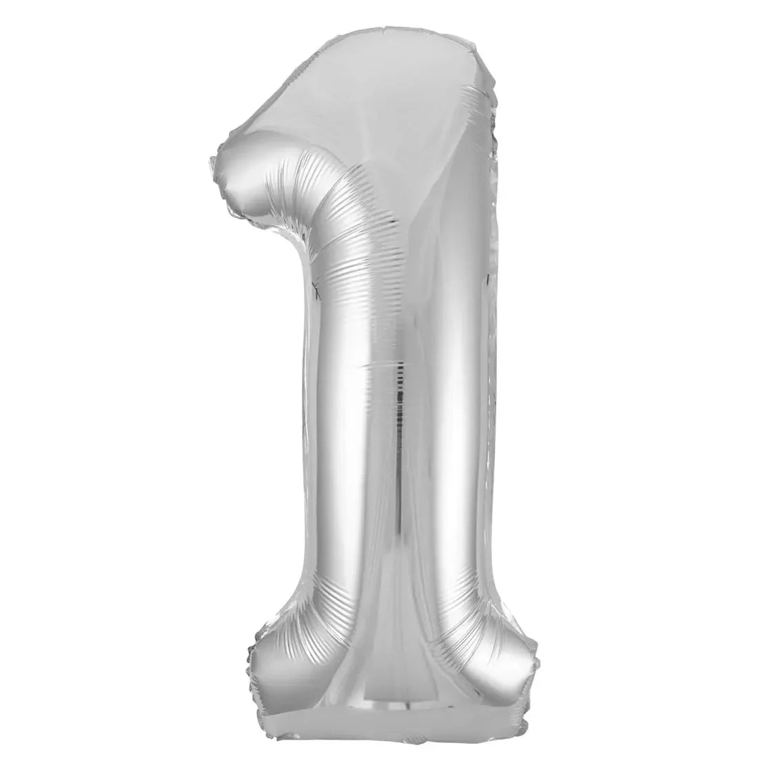 Silver Number 1 Giant Numeral Foil Balloon 86CM (34") - NextParty