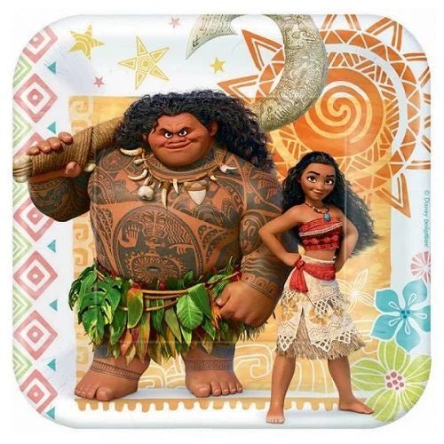 Small Paper Plates 17cm 8pk Moana 541832 - NextParty