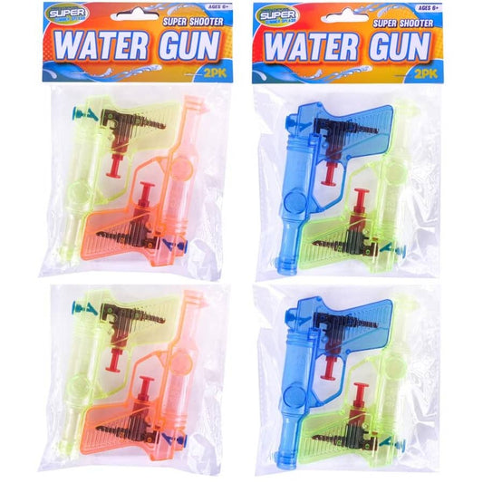 Small Water Guns 8pk Pistols Yellow Green Red Blue - NextParty