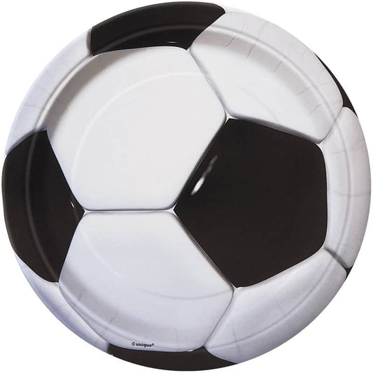 Soccer Ball Large Paper Plates 23CM (9") 8pk - NextParty