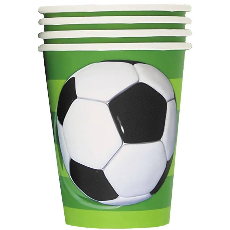 Soccer Ball Paper Cups 8pk - NextParty