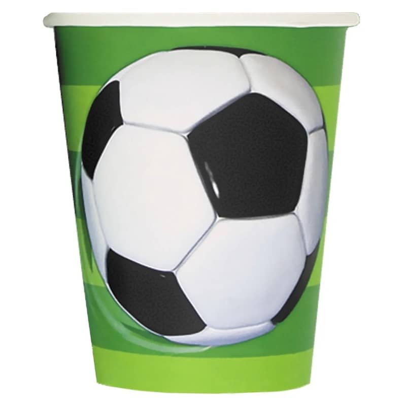 Soccer Ball Paper Cups 8pk - NextParty