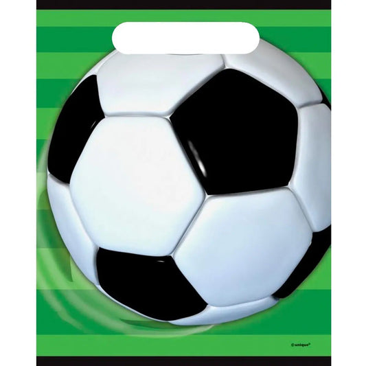 Soccer Ball Plastic Party Bags 8pk Loot Lolly Treats - NextParty