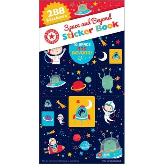 Space And Beyond Outer Space Sticker Book 288pk (12 Sheets) Party Favour - NextParty