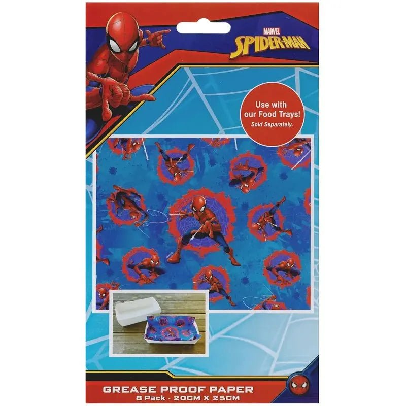 Spider - Man Grease Proof Papers 8pk - NextParty