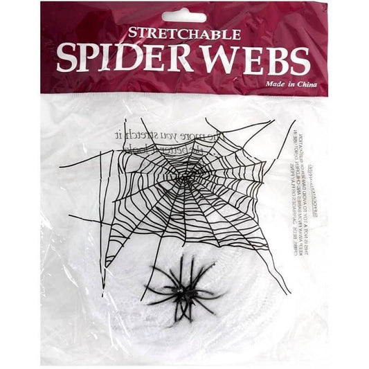 Spider Web With 2 Spiders Halloween Decorations - NextParty