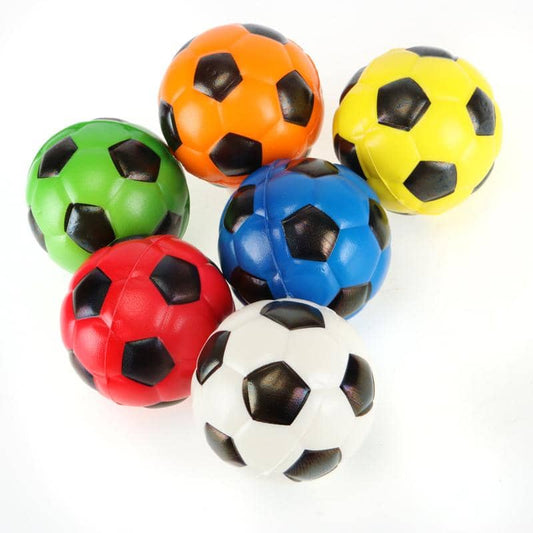 Squeeze Me Soccer Stress Relief Balls 6.3cm 6pk - NextParty