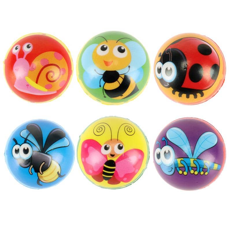 Squeeze Me Sweet Bugs Insects Stress Relief Balls 6.3CM 6pk - NextParty