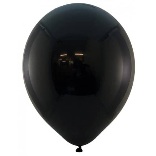 Standard Black Latex Balloons 30cm (12") 25pk - NextParty