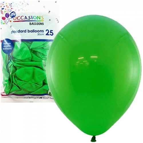 Standard Emerald Green Latex Balloons 30cm (12") 25pk - NextParty