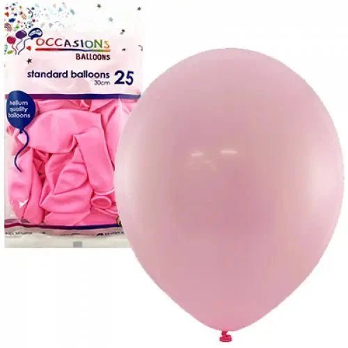 Standard Light Pink Latex Balloons 30cm (12") 25pk - NextParty