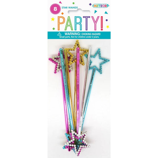 Star Wands 16.5cm 8pk Party Favours - NextParty