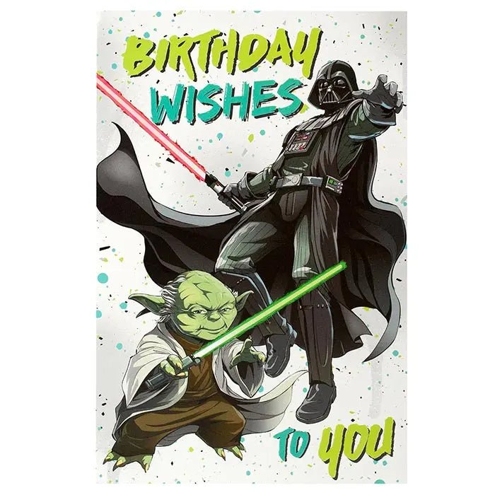 Star Wars Birthday Card 11.5cm x 18cm With Blue Envelope - NextParty