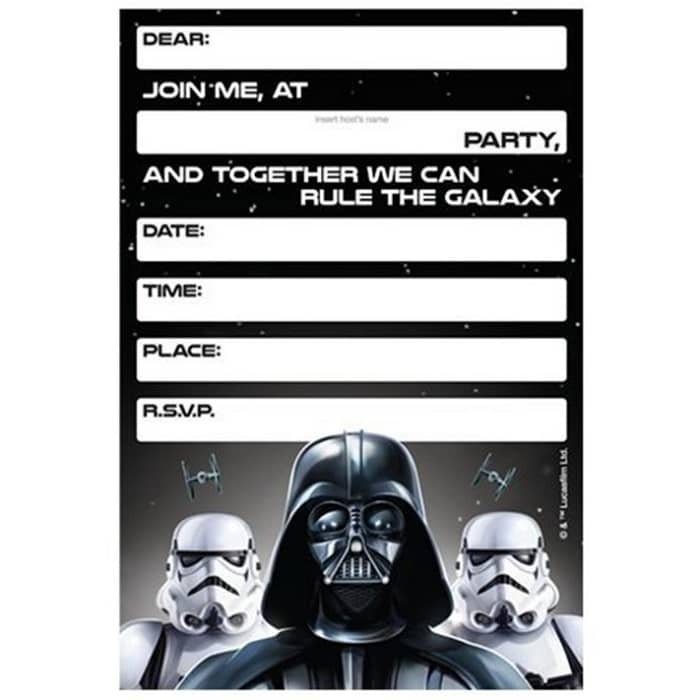 Star Wars Classic Party Invitations 8pk With Envelopes - NextParty