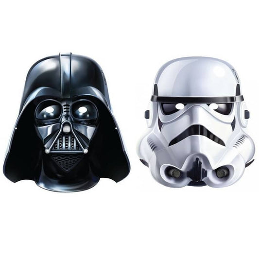 Star Wars Paper Masks 8pk Darth Vader & Storm Trooper - NextParty