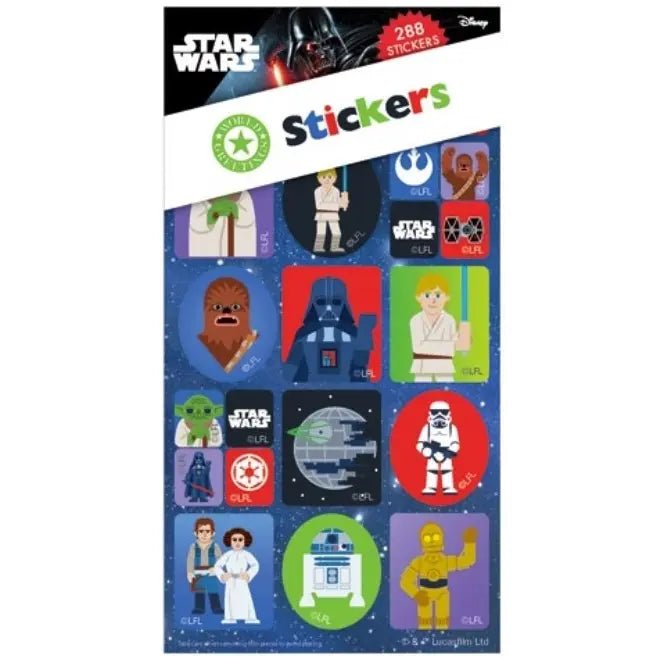 Star Wars Sticker Book 288pk (12 Sheets) Party Favours - NextParty