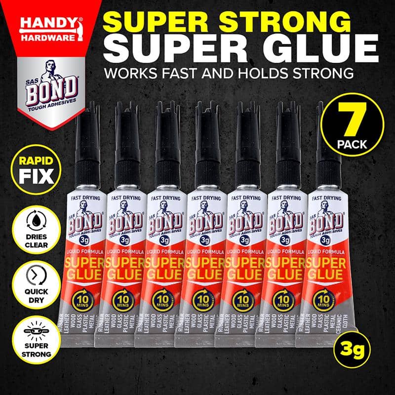 Super Glue Value Pack 7pk 3g Each (Dries Clear) - NextParty