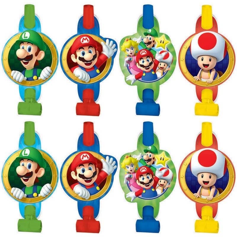 Super Mario Bros. Blowouts 8pk Blowers - NextParty