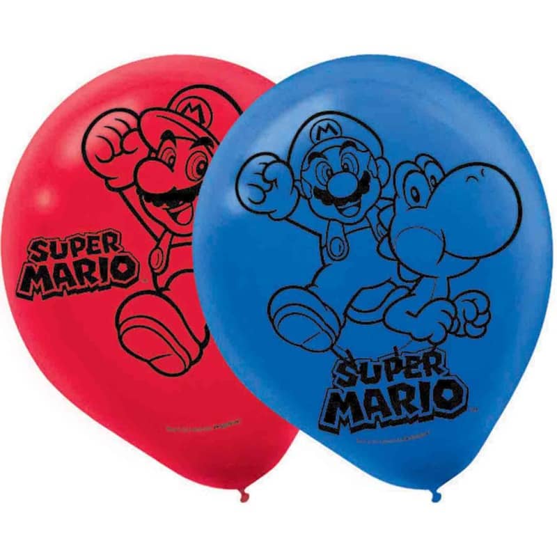 Super Mario Bros. Latex Balloons 30cm (12") 6pk  - NextParty