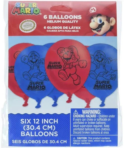 Super Mario Bros. Latex Balloons 30cm (12") 6pk  - NextParty