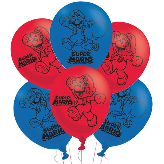 Super Mario Bros. Latex Balloons 30cm (12") 6pk  - NextParty