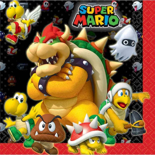 Super Mario Bros. Lunch Napkins 16pk - NextParty