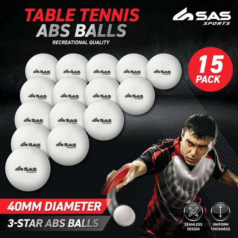 Table Tennis Balls 15pk ABS - NextParty