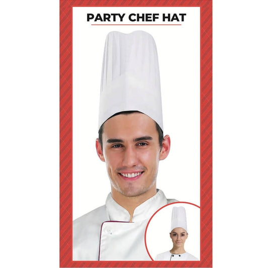 Tall White Chefs Hat Party Accessories - NextParty