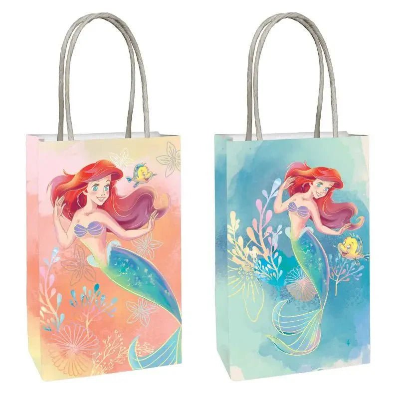 The Little Mermaid Kraft Paper Party Bags 8pk - NextParty