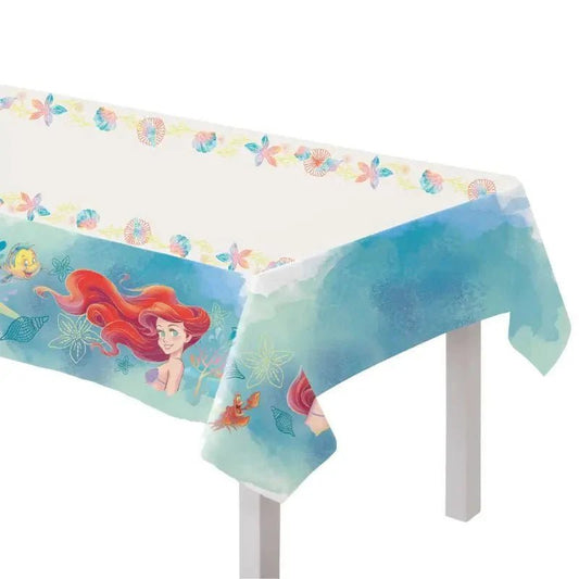 The Little Mermaid Paper Table Cover Tablecloth 137cm x 243cm - NextParty