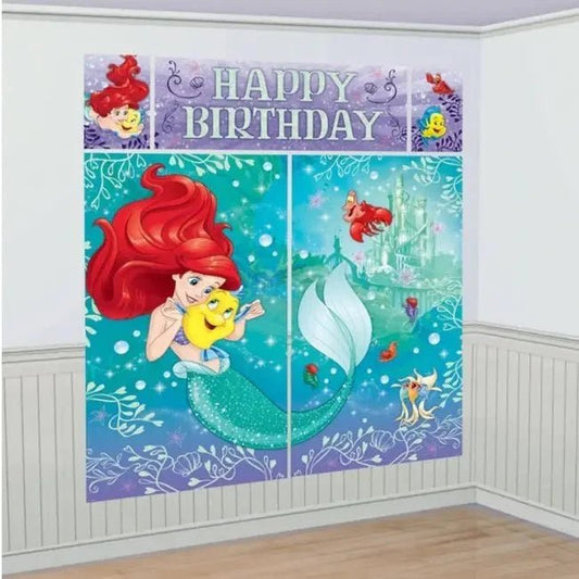 The Little Mermaid Scene Setter Backdrop 1.9M x 1.6M - NextParty