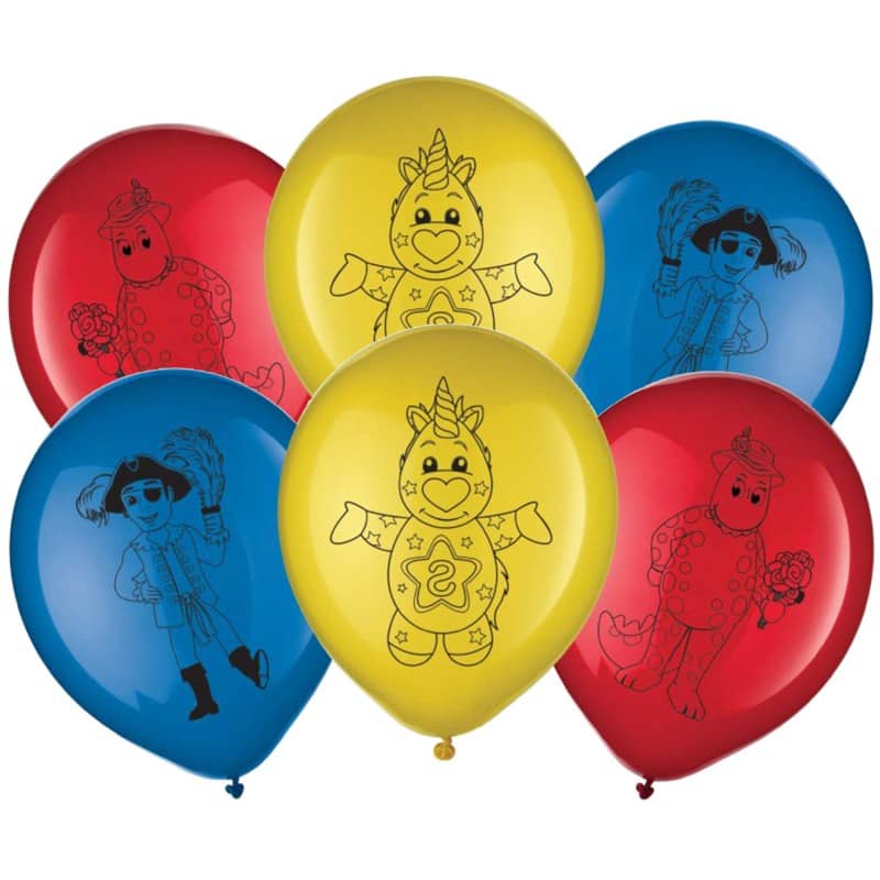 The Wiggles Latex Balloons 30cm (12") 6pk - NextParty