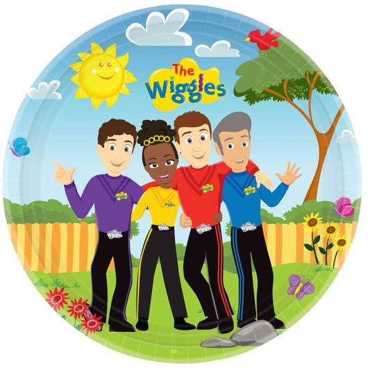 The Wiggles Paper Plates 23CM (9") 8pk Round - NextParty